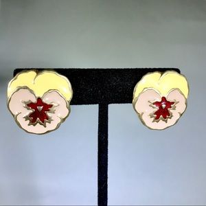 Dandy Pansy Botany Gardening Earrings